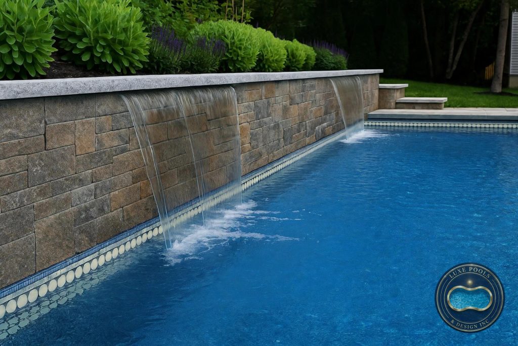 Luxury pool project by Luxe Pools & Design Inc