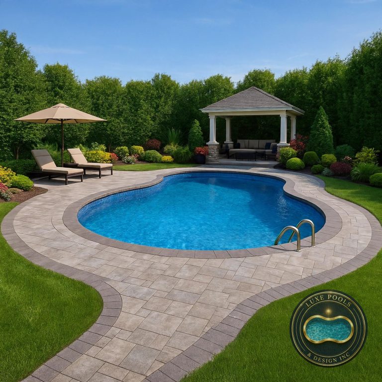 Luxury pool project by Luxe Pools & Design Inc