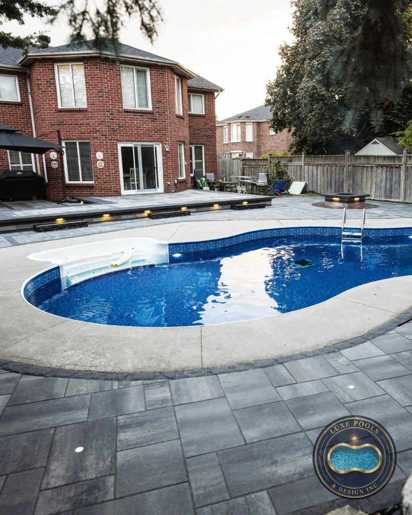 Custom vinyl pool project by Luxe Pools & Design Inc