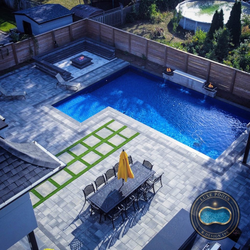 Custom vinyl pool project by Luxe Pools & Design Inc